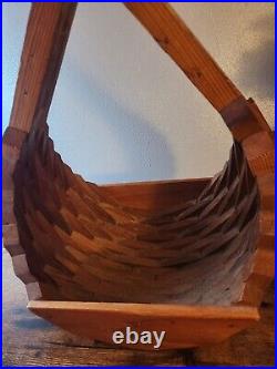 Vtg Mid Century Modern Rare Geometric Oak Wood Block Plant Hanger Vtg Mid Century Modern Rare Geometric Oak Wood Block Plant Hanger