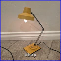 Vtg Mid-Century Modern Tensor Yellow Enamel Adjustable Desk Lamp rare
