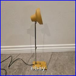 Vtg Mid-Century Modern Tensor Yellow Enamel Adjustable Desk Lamp rare
