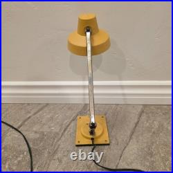 Vtg Mid-Century Modern Tensor Yellow Enamel Adjustable Desk Lamp rare