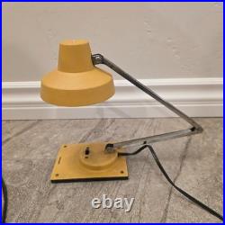 Vtg Mid-Century Modern Tensor Yellow Enamel Adjustable Desk Lamp rare