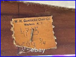 Vtg Mid Century W. H. Gunlocke Solid Walnut SetteeAll OriginalRARE