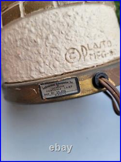 Vtg Pair 29 Plasto Mfg Co Mid Century Modern Table Lamp Handpainted RARE