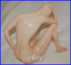 Vtg RARE JARU California Pottery Nude Female Sculpture Mid Century Modern Style