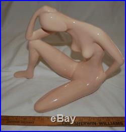 Vtg RARE JARU California Pottery Nude Female Sculpture Mid Century Modern Style