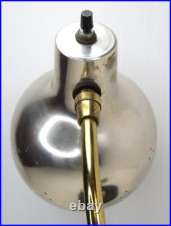 Vtg RARE Space Age Chrome Eyeball Bullet Orb Mid Century Modern Desk Lamp MCM