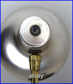 Vtg RARE Space Age Chrome Eyeball Bullet Orb Mid Century Modern Desk Lamp MCM