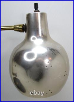 Vtg RARE Space Age Chrome Eyeball Bullet Orb Mid Century Modern Desk Lamp MCM