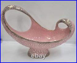 Vtg. Rare 1950's California Pottery Collection Pink Gold Abstract Bowl Planter