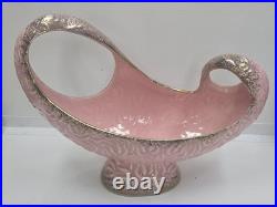 Vtg. Rare 1950's California Pottery Collection Pink Gold Abstract Bowl Planter