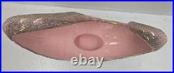 Vtg. Rare 1950's California Pottery Collection Pink Gold Abstract Bowl Planter