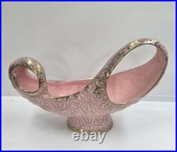 Vtg. Rare 1950's California Pottery Collection Pink Gold Abstract Bowl Planter