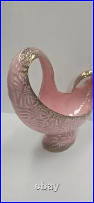 Vtg. Rare 1950's California Pottery Collection Pink Gold Abstract Bowl Planter