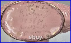 Vtg. Rare 1950's California Pottery Collection Pink Gold Abstract Bowl Planter