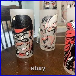 Vtg. Rare 1950's Gay Fad Rich Man Poor Man MCM Frosted Glasses Great Cond. #7