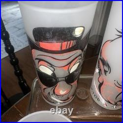 Vtg. Rare 1950's Gay Fad Rich Man Poor Man MCM Frosted Glasses Great Cond. #7