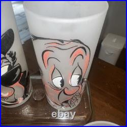 Vtg. Rare 1950's Gay Fad Rich Man Poor Man MCM Frosted Glasses Great Cond. #7