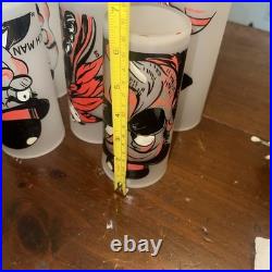 Vtg. Rare 1950's Gay Fad Rich Man Poor Man MCM Frosted Glasses Great Cond. #7