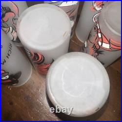 Vtg. Rare 1950's Gay Fad Rich Man Poor Man MCM Frosted Glasses Great Cond. #7