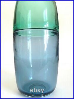 Vtg Rare MID Century Modern Venini Incalmo 2 Tone Murano Large Art Glass Bottle