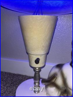 Vtg Siamese Cat Table TV UFO Lamp Rare MCM Mid Century Modern Ceramic