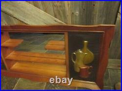Vtg rare Illinois Moulding Co Mid Century Mod Retro Shadow Box Mirror Shelf 50