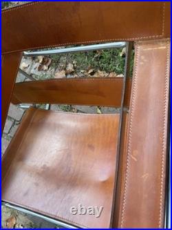 Wassily Chairs by Marcel Breuer Knoll Studio Tan Leather Rare