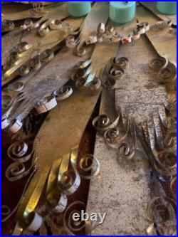 Working! RARE Spartus MCM Atomic Mid Century Metal Peacock Clock Starburst Sun