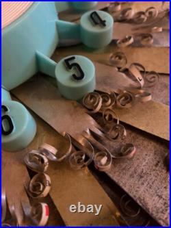 Working! RARE Spartus MCM Atomic Mid Century Metal Peacock Clock Starburst Sun